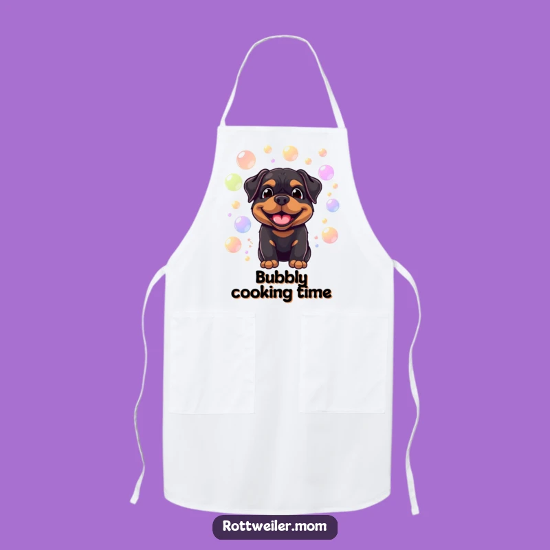 Funny Rottweiler Bubble Apron: Cook with Giggles, Chef Gift