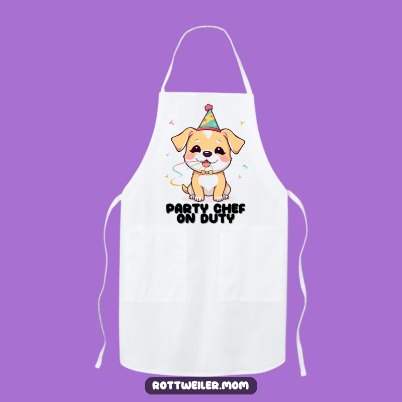 Funny Dog Party Apron: Chef's Wear for Festive Kitchen Fun Gift