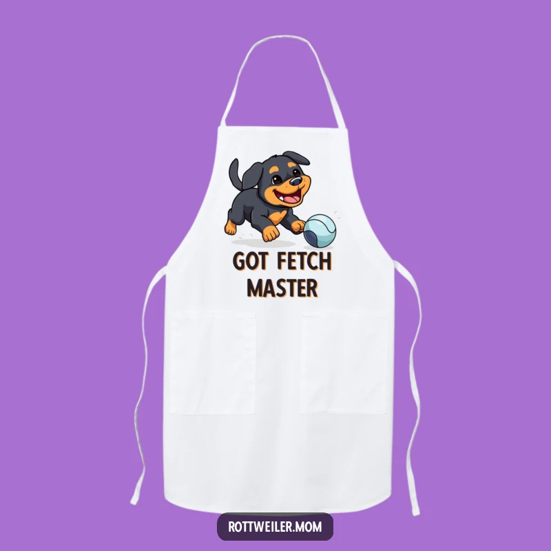Funny Kawaii Rottweiler Apron - Hilarious Dog Chef Gift for Kitchen