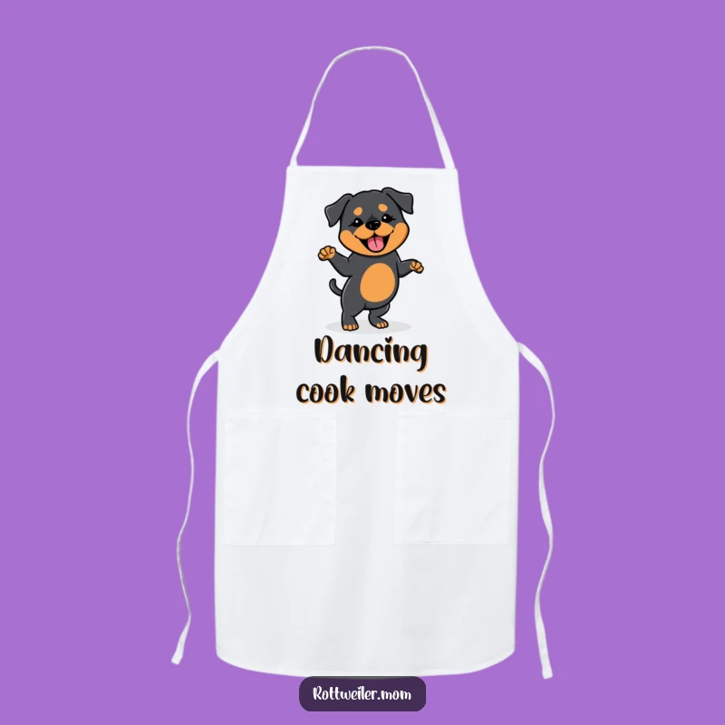 Funny Kawaii Rottweiler Dance Apron: Cook with Giggles, Chef Gift
