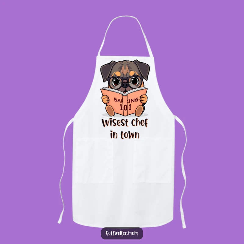 Funny Rottweiler Chef Apron: Barking 101 Culinary Master Gift