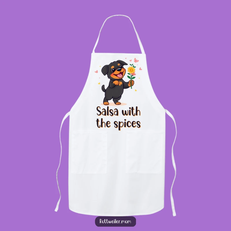 Funny Rottweiler Chef's Dance Apron - Humorous Kitchen Gift for Cooks