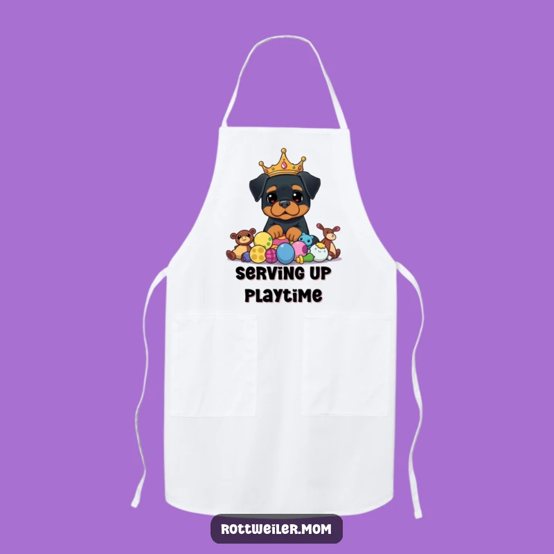 Funny Rottweiler King Apron - Royal Chef Dog Kitchen Fun, Perfect Funny Gift
