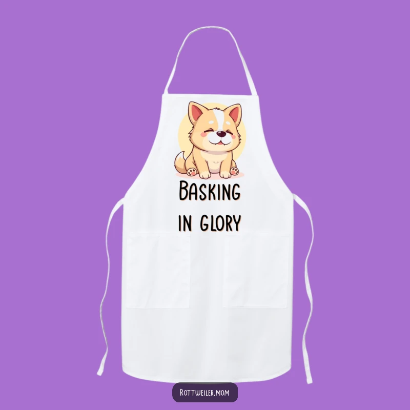 Funny Stocky Dog Sunbeam Sigh Apron Cook With Comfort And Cheer