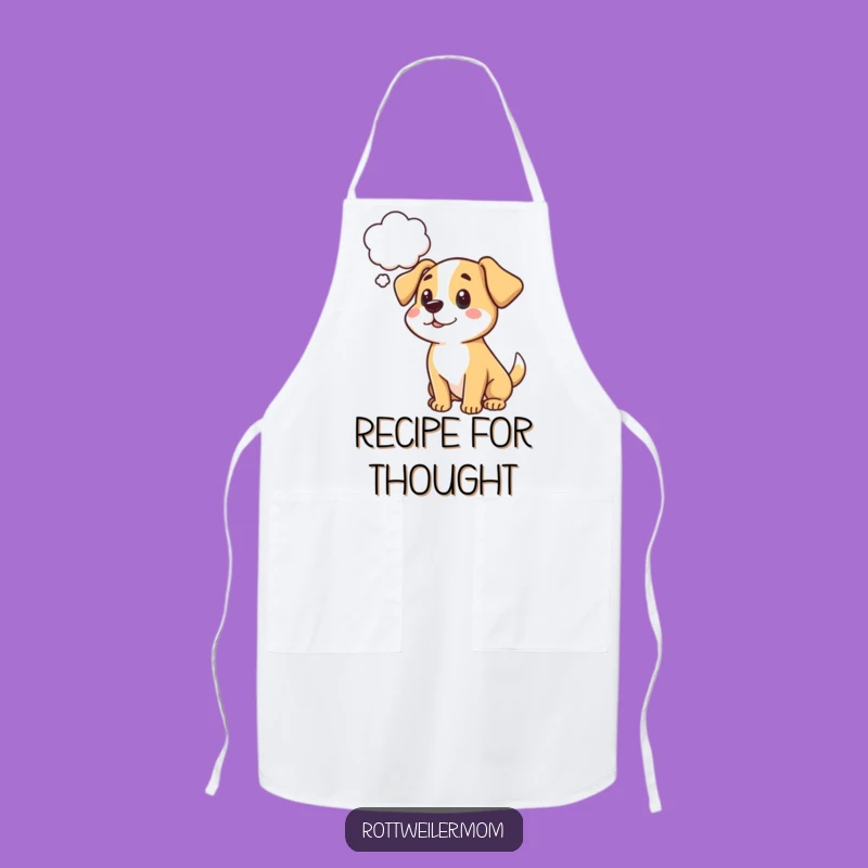 Funny Dog Thought Bubble Apron: Cook with Canine Curiosity