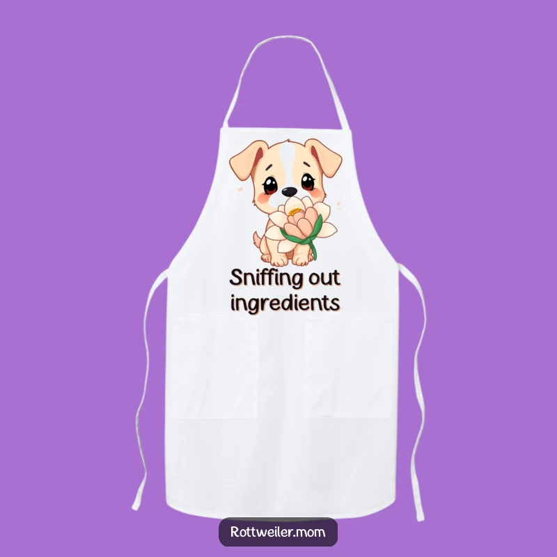 Funny Dog Flower Apron: Chef's Wear for Curious Garden Explorers Gift