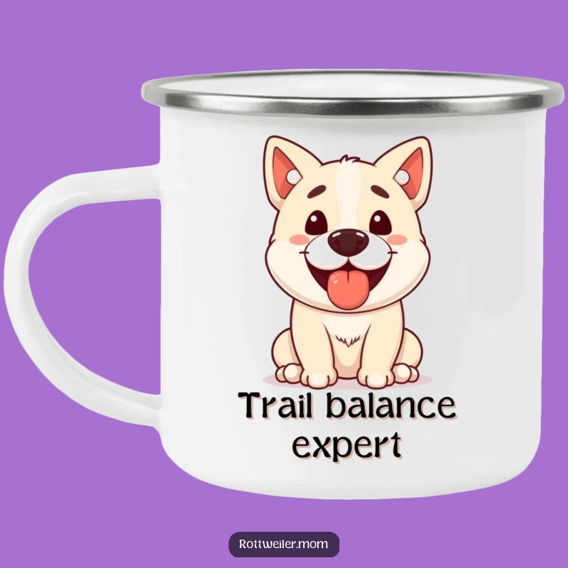 Funny Stocky Dog Treat Balance Camping Mug Adventure Fuelled By Laughter