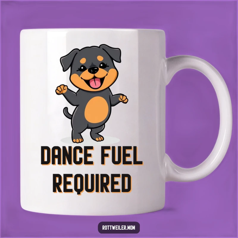Funny Kawaii Rottweiler Dance Mug: Wiggle & Giggle, Perfect Gift!