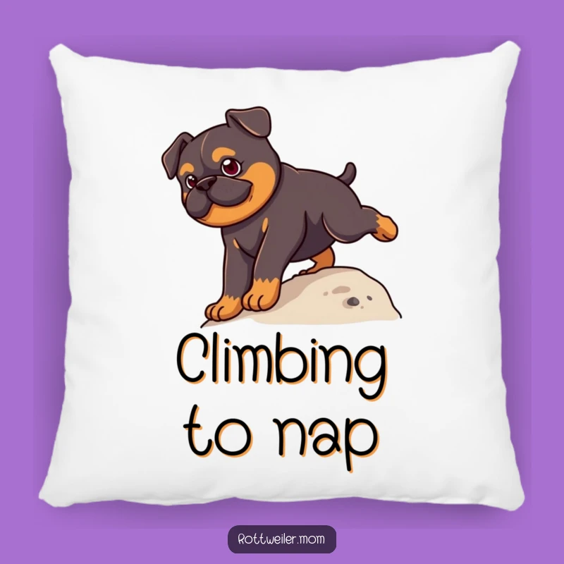 Funny Kawaii Rottweiler Climbing Pillow - Cozy Comfort & Hilarious Motivation