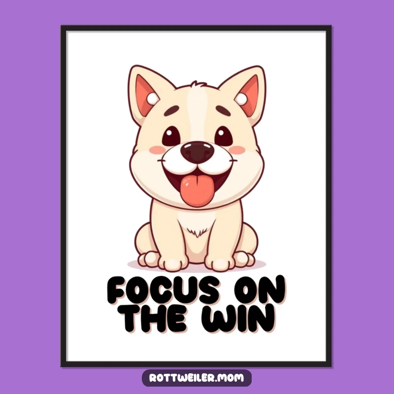 Funny Stocky Dog Treat Balance Digital Art Print Instant Whimsy For Your Walls