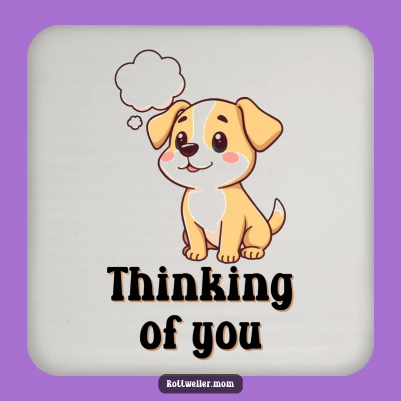 Funny Dog Thought Bubble Coasters: Guard Surfaces with Canine Curiosity