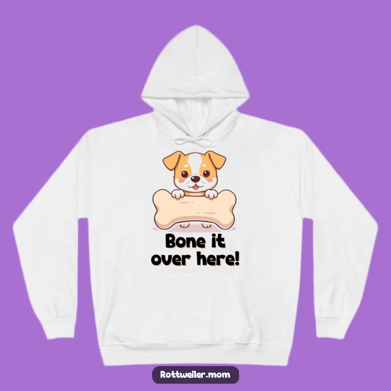 Funny Dog Bone Peek Hoodie: Cozy Canine Comfort, Ultimate Funny Gift for Cold Days!
