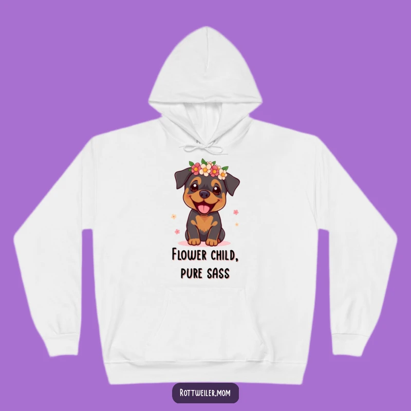 Cozy Rottweiler Supermodel Hoodie: Warm Dog Fashion Sweatshirt
