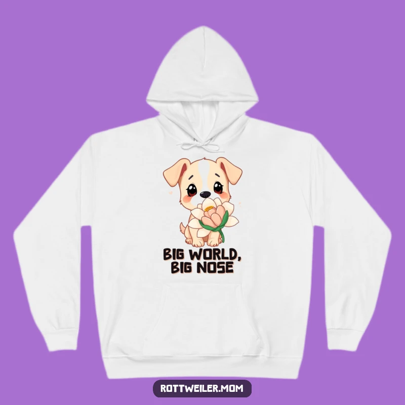 Funny Dog Flower Hoodie: Cozy Curious Pup Sweatshirt for Garden Lovers