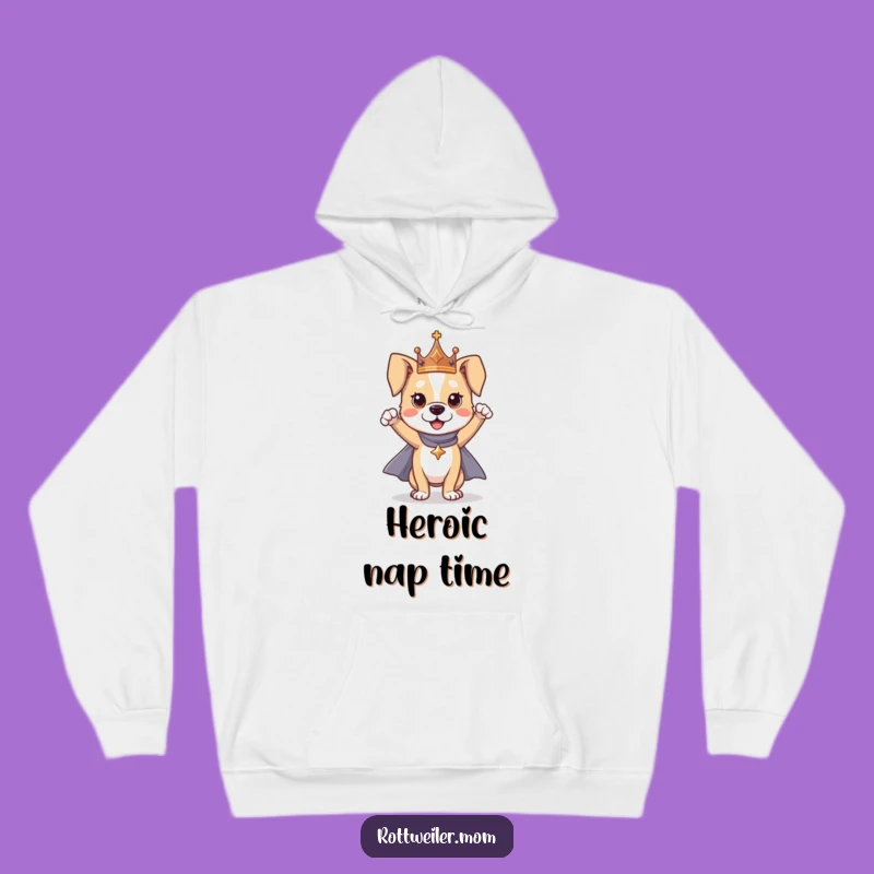Funny Dog Hero Hoodie: Cozy Regal Pup Sweatshirt for Brave Souls