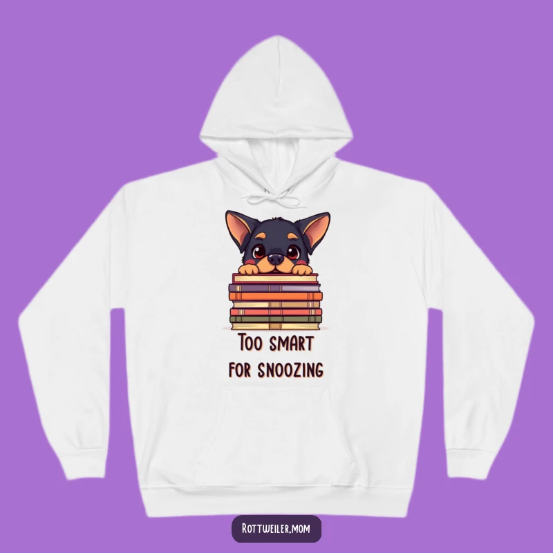 Funny Kawaii Rottweiler Book Lover Hoodie - Cozy & Humorous Dog Gift