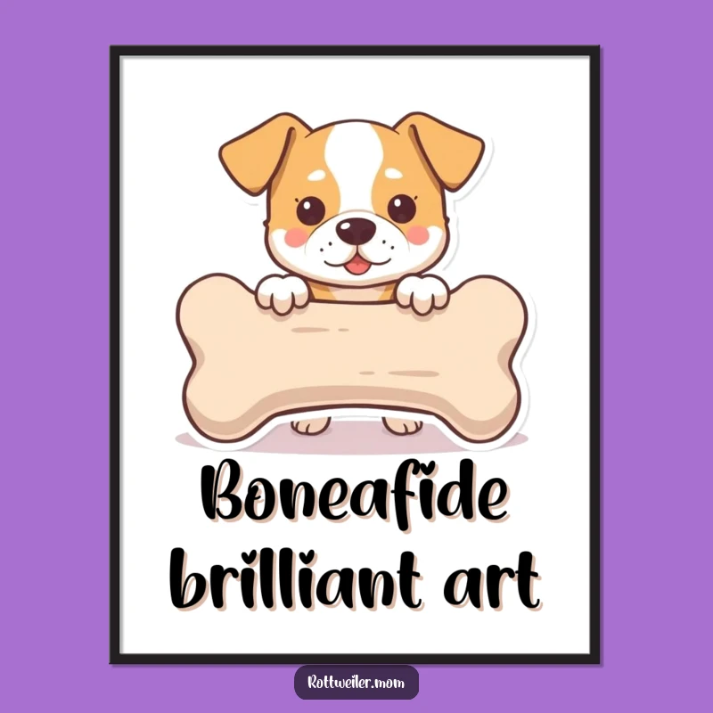 Free Printable Wall Art: Dog & Bone Humor, Quirky Downloadable Decor for Laughs