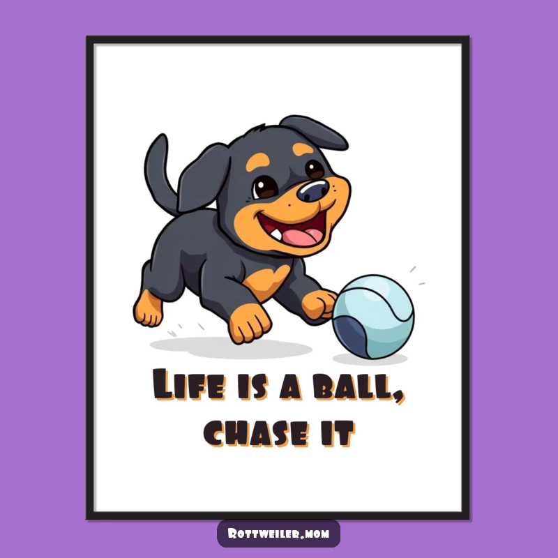 Free Printable Rottweiler Wall Art: Funny Dog Decor, Downloadable Art