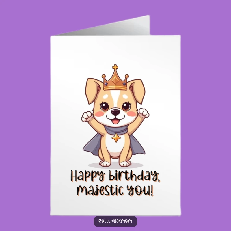 Free Printable Birthday Card: Hero Dog, Majestic & Funny Downloadable Gift