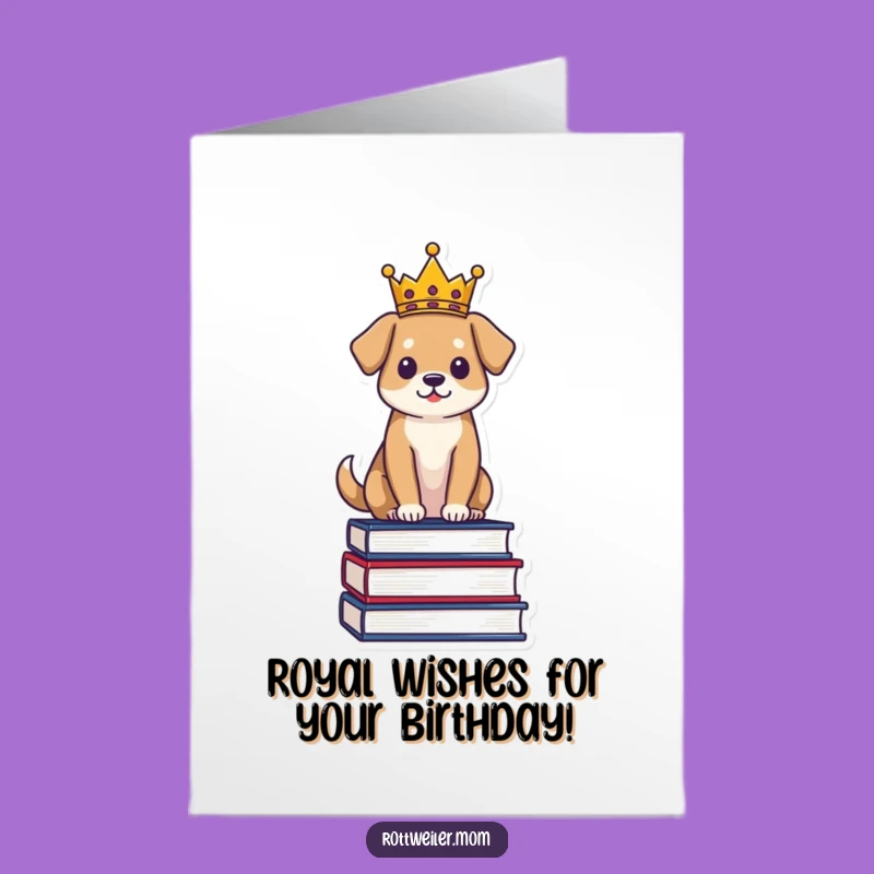 Free Printable Royal Dog Birthday Card - King/Queen of Your Day DIY Download
