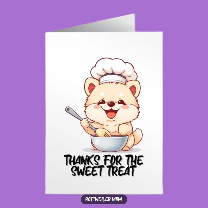 Free Printable Dog Chef Thank You Card - Express Gratitude with Whiskers DIY Download