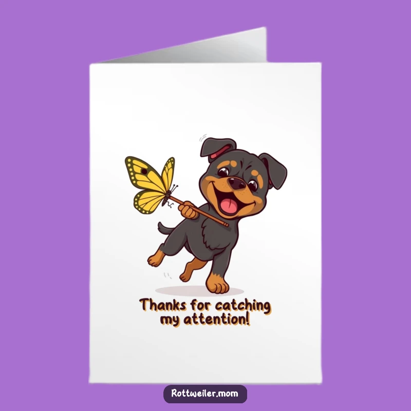 Free Printable Rottweiler Thank You Card: Chase Appreciation Humor Downloadable
