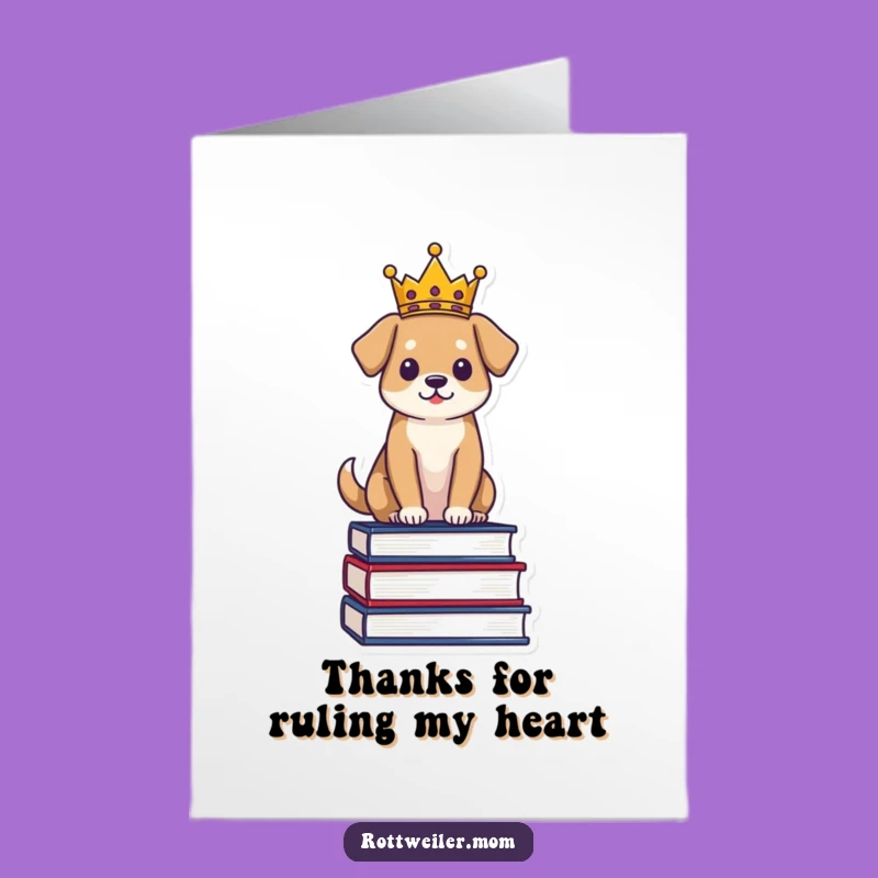 Free Printable Royal Dog Thank You Card - Grateful Regards DIY Download