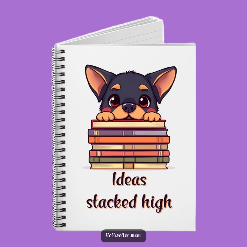 Funny Kawaii Rottweiler Book Notebook - Hilarious Reader Journal Gift
