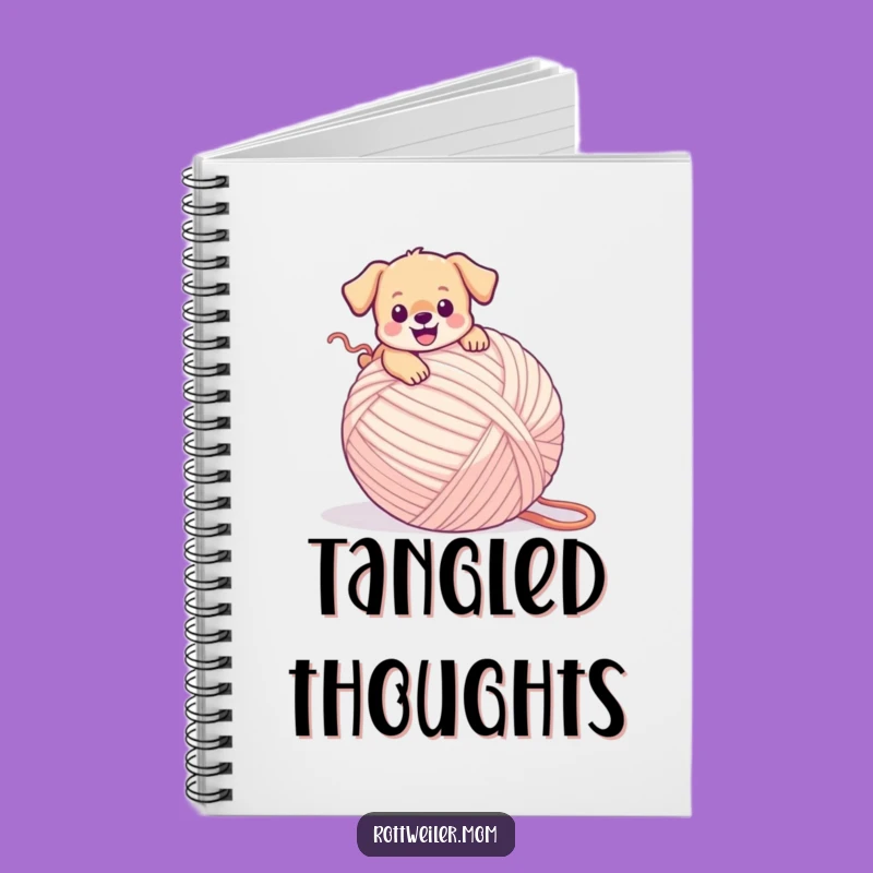 Funny Puppy Yarn Ball Notebook: Jot Down Ideas with Cute Chaos