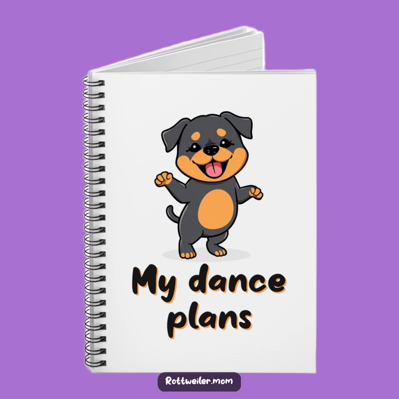 Funny Kawaii Rottweiler Dance Notebook: Jots of Joy, Gift