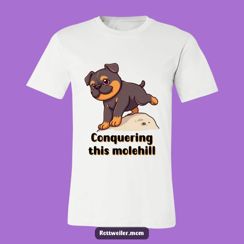 Funny Kawaii Rottweiler Climbing T-Shirt - Motivational & Hilarious Dog Tee