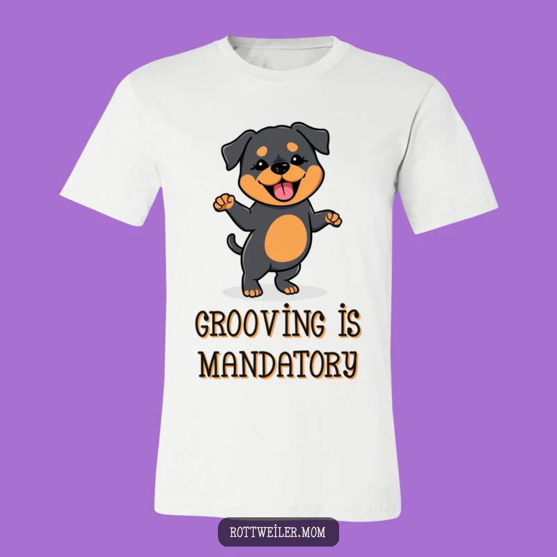 Funny Kawaii Rottweiler Dance T-Shirt: Waggly Tail Fun, Great Gift