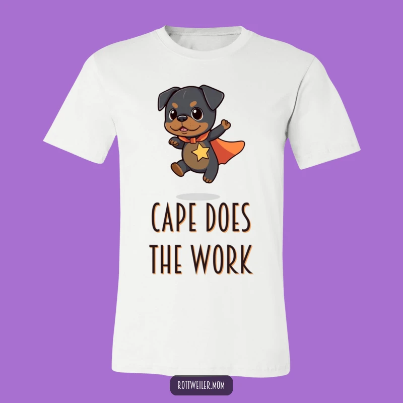 Funny Kawaii Rottweiler Superhero T-Shirt - Flying Dog Tee, Hilarious Gift