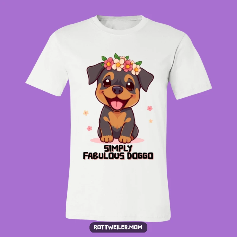 Funny Rottweiler Supermodel T-Shirt: Chic Dog Fashion Tee for Posing
