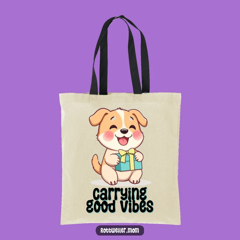 Funny Cheerful Dog Gift Box Tote Bag, Chic and Hilarious Accessory