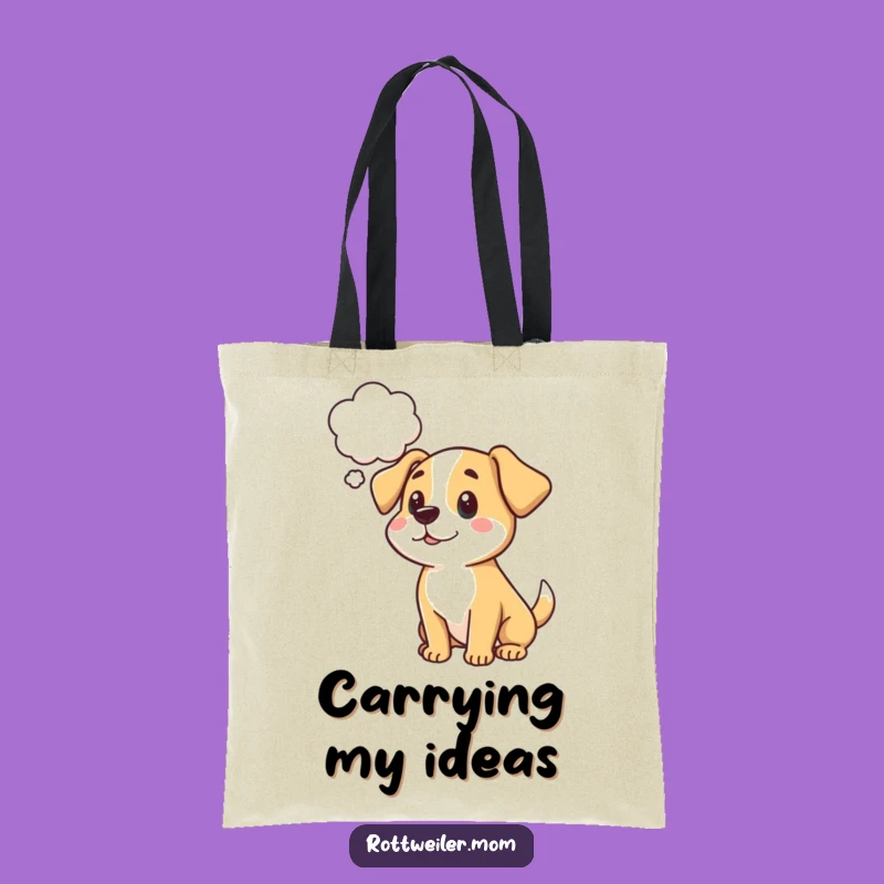 Funny Dog Thought Bubble Tote Bag: Carry Your Ideas in Style
