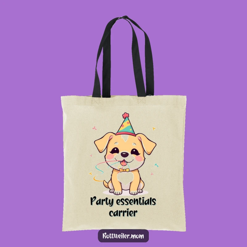 Funny Dog Party Tote Bag: Festive Pup Carryall, Great Gift